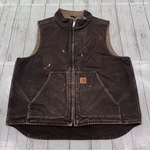 Carhartt Sherpa-Lined Mock-Neck Vest Sz L